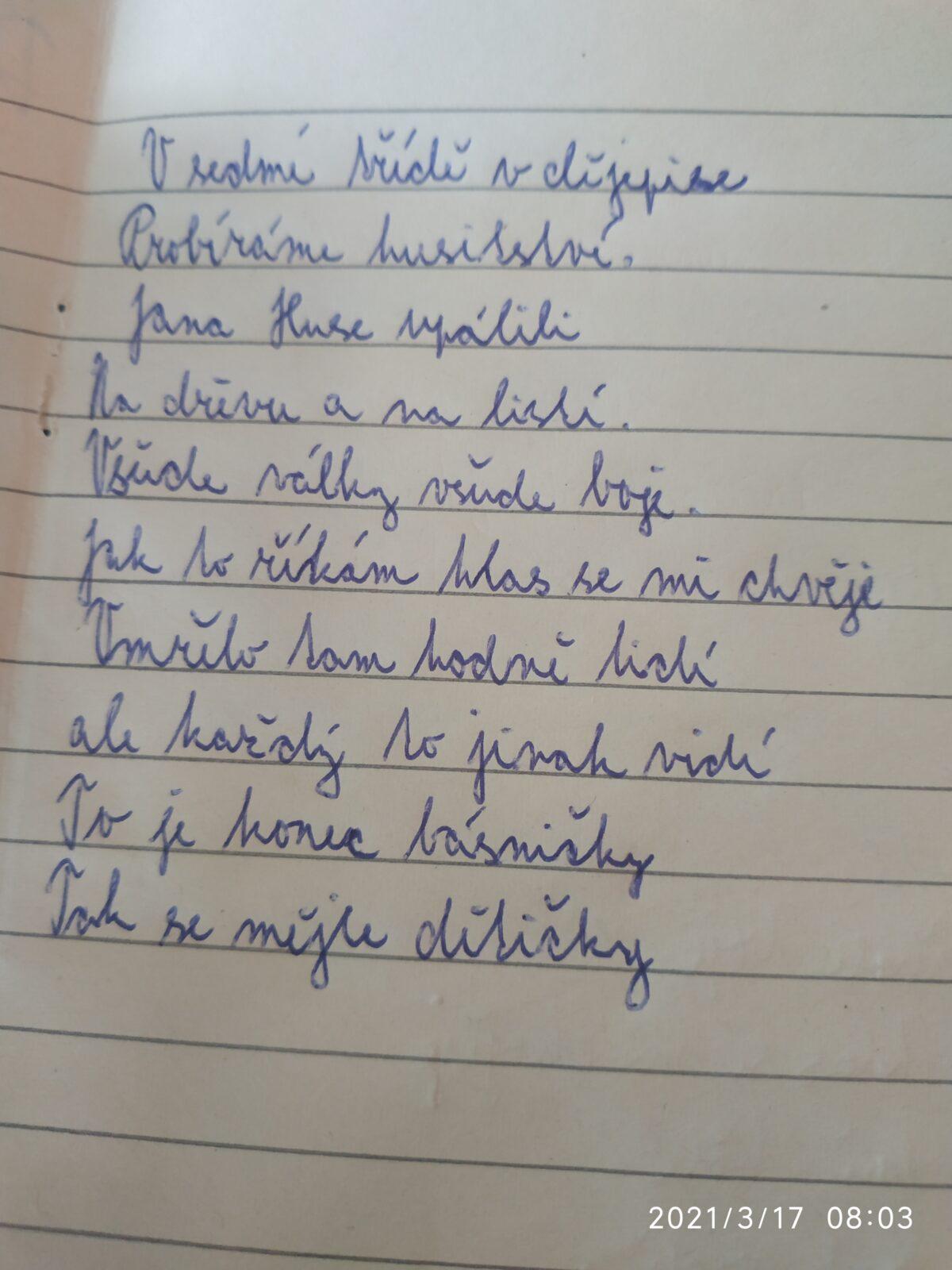 Husité v básničkách našich sedmáků - 1