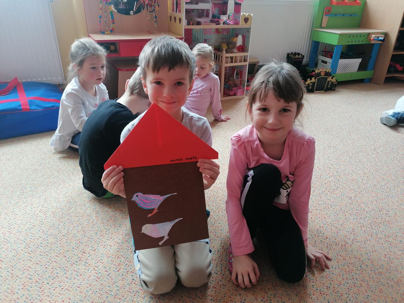 společná práce- "Zvířátka a ptáčci v zimě" :-) - 35