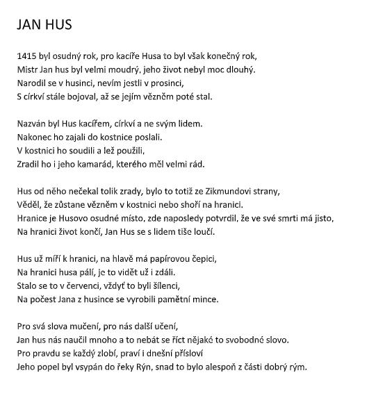 Husité v básničkách našich sedmáků - 17