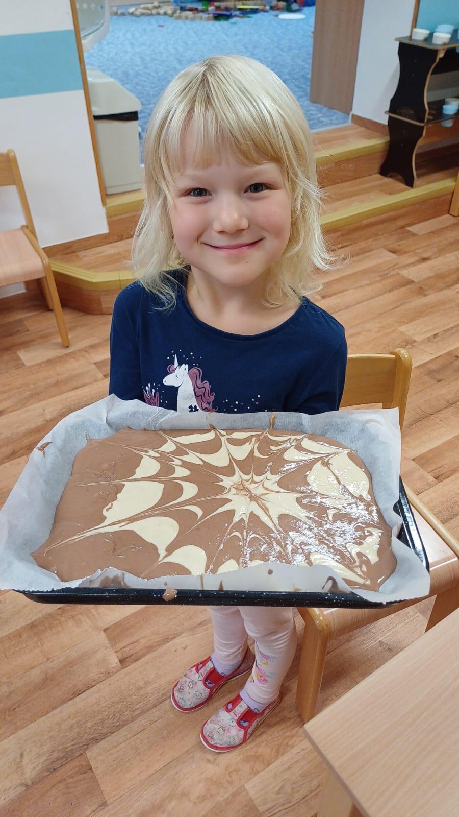 pečení pavučinkové buchty - 2