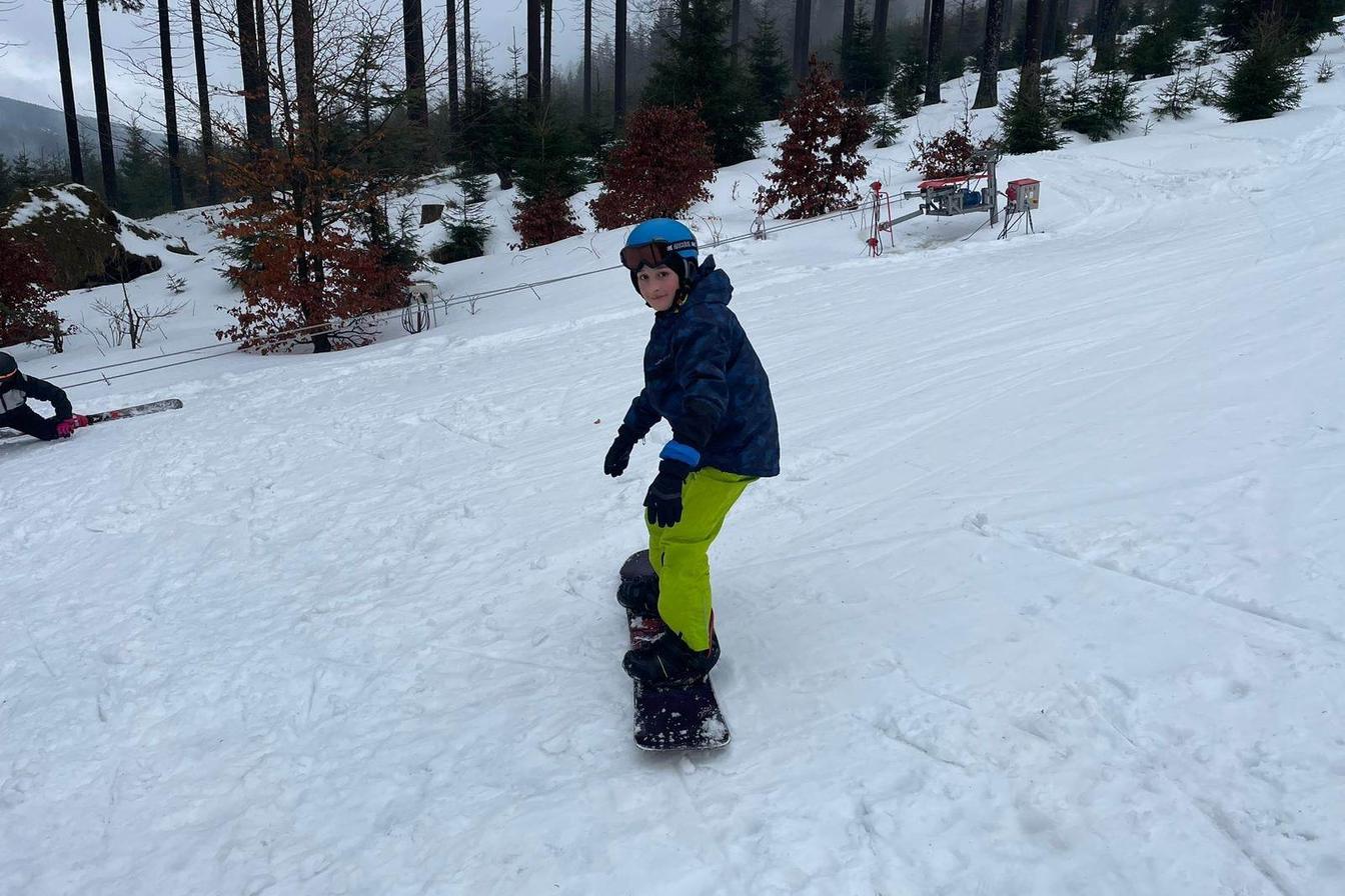 Lyžařský výcvik - 1. den