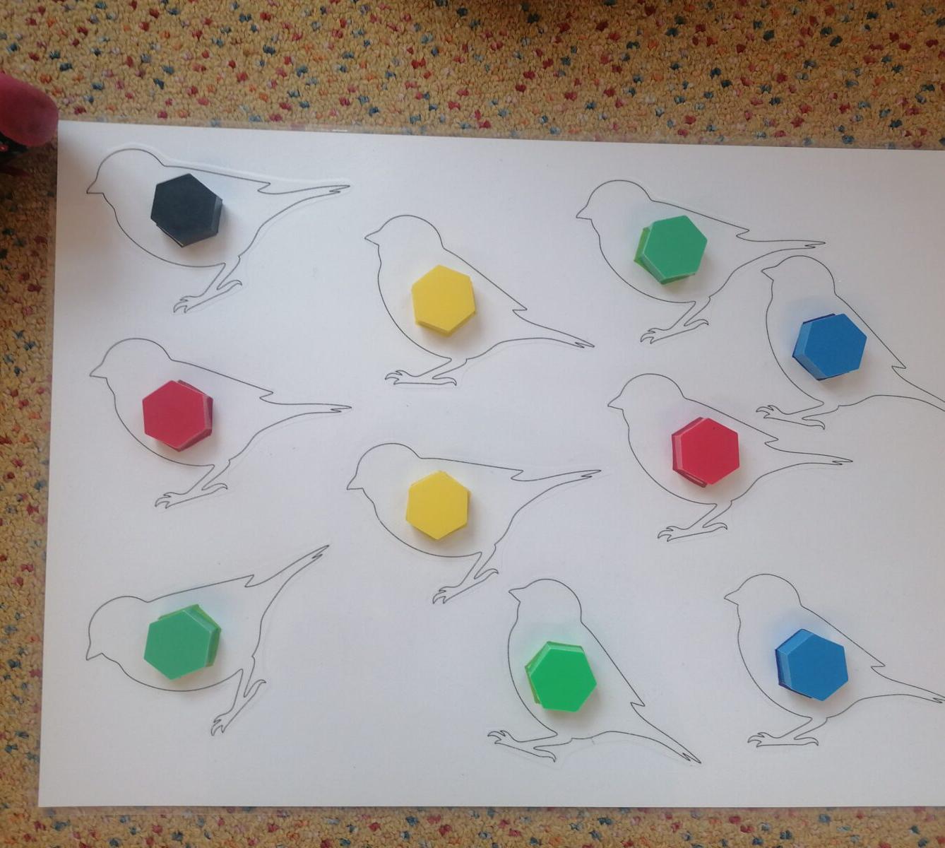 společná práce- "Zvířátka a ptáčci v zimě" :-) - 6